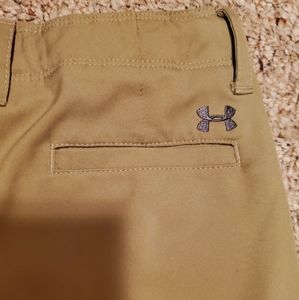 Under Armour Youth Medium Kahki loose fitted shorts, few blemished, as pictured.